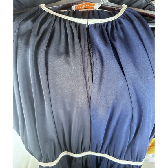 Tory Burch Color Block Tie Waisted Maxi Dress, S - Picture 5 of 11